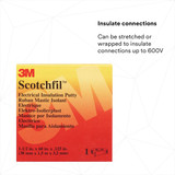 3m Elec Insulation Putty,1.5 inx5 ft,PK12 SCOTCHFIL
