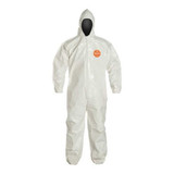 Dupont Coveralls,6XL,Wht,Tychem 4000,PK12 SL127BWH6X001200