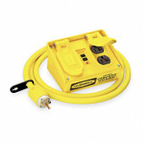 Hubbell Wiring Device-Kellems Plug-In GFCI w/Cord,6ft,15A,Yel,120V  GFP15M