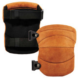 Ergodyne Brown Leather Knee Pads Wide Soft C,PR 230LTR