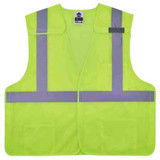 Ergodyne Lime Breakaway Hi-Vis Class 2 Vest,4XL/ 8217BA