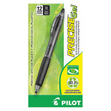 Pilot Pen,Precise,Begrn,Rt,0.7,Bk,PK12 15001