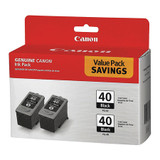 Canon Cartridges,Ink,Black/Tricolor,4 x 6",PK2 PG40TWINPK
