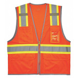 Glowear by Ergodyne Two Tone Mesh Safety Vest,Orange,S/M 8246Z