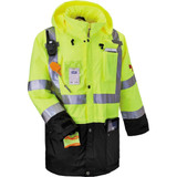 Ergodyne Jacket,Shell,Hi-Vis,Lime,2X 8386