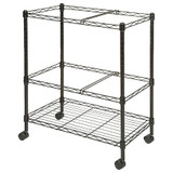 Lorell Two-Tier Mobile Wire File Cart,4 Casters LLR45650