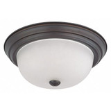 Nuvo Flush Fixture,2L,13",Frosted Bronze 60-6011