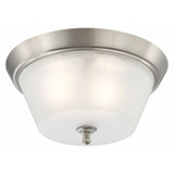 Nuvo Flush Fixture,3L,Frosted Glass,Br Nkl 60-4153
