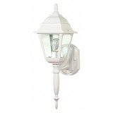 Nuvo Outdoor Wall Fixture,1L,Clr Glass,Wht 60-540