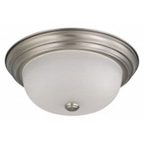 Nuvo Flush Fixture,2L,13",Frosted Br Nkl 60-3262