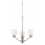 Nuvo Hanging Fixture,3L,Frost Glass,Br Nkl 60-5036