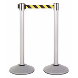 Us Weight Steel Stanchion,Slv,7.5ft,Yel/Bk Belt,PR U2103CYB