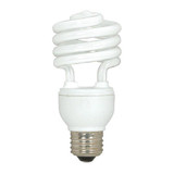 Satco Bulb,CFL,18W,T2,Medium Base,Spirals,PK3 S6272