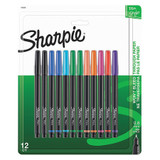 Sharpie Pen,Sharpie,Fine,Ast,PK12 1802226