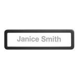 Lorell Recycled Plastic Cubicle Nameplate,Black LLR80669
