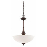 Nuvo Pendant Fixture,3L,Frosted Glass,Bnz 60-5138