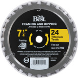 Do it Best Professional 7-1/4 In. 24-Tooth Framing & Ripping Circular Saw Blade, Bulk