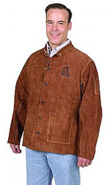 Brown Leather Weld Jacket, Md 9215-M