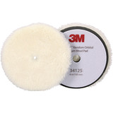 3M™ Perfect-it™ Random Orbital Wool Compounding Pad 34125, Medium, White, 6 in (150 mm) 34125