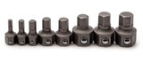 Metric Hex Ratcheting Wrench Insert Bit Set, 8pc 81550
