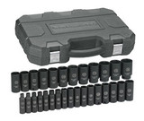 29 Pc. 1/2" Drive 6 Point Deep Metric Impact Socket Set 84935N