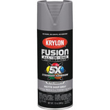 Krylon Fusion All-In-One 12 Oz. Matte Spray Paint, Deep Gray K02914007 774767