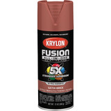 Krylon Fusion All-In-One 12 Oz. Satin Spray Paint, Brick K02733007