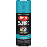 Krylon Fusion All-In-One 12 Oz. Satin Spray Paint, Lagoon Blue K02741007 799668