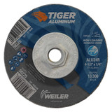 Aluminum Combo Wheels, 4 1/2 in Dia, 5/8 in Arbor, Type 27, 24 Grit, Alum. Oxide