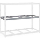 Global Industrial Additional Shelf Double Rivet No Deck 72""W x 15""D Gray USA