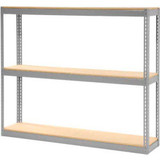 Global Industrial Record Storage Rack Without Boxes 72""W x 15""D x 60""H - Gray