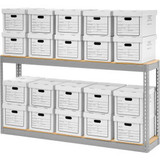 Global Industrial Record Storage With Boxes 72""W x 15""D x 36""H - Gray