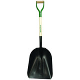 Steel Scoops, 19 in x 15 in Blade, 27 in White Ash Steel D-Grip Handle