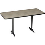 Interion Bar Height Breakroom Table 72""L x 30""W Charcoal