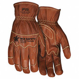 Mcr Safety Leather Gloves,Brown,2XL,PR  MU3624KXXL