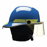 Bullard Fire Helmet,Blue,Fiberglass  FXSBL