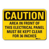 Lyle Caution Sign,10 inx14 in,Plastic LCU3-0466-NP_14x10