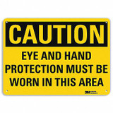 Lyle Caution Sign,10 in x 14 in,Plastic  U4-1274-NP_14X10