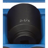 Grey Pneumatic Impact Socket,2-1/4",3/4"D,6pt. D 3072D