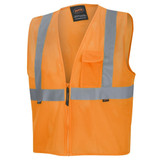 Pioneer Polyester Mesh Vest,Orange,Small V1060450U-S