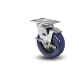 Albion Plate Caster,Swivel,Polyurethane,7 1/4"H 16EG06201SFBA