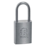 Dormakaba Padlock, 7/8 in,Rectangle,Silver  11B722L