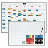 Magna Visual Magnetic Planning/Schedule Kit,72x48 EBK-4872
