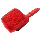 Tough Guy Scrub Brush,Straight,Poly,8-1/2",Red 807N36