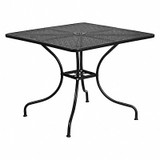 Flash Furniture Black Steel Patio Table,35.5"  CO-6-BK-GG