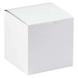 Partners Brand Gift Box,6x6x6",White,PK100 GB666