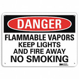 Lyle Danger No Smoking Sign,10" x 14",Alum U3-1509-RA_14X10