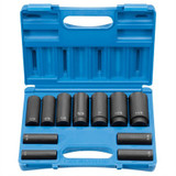 Grey Pneumatic D Socket Set,1/2"D,11pcs. 1311SD