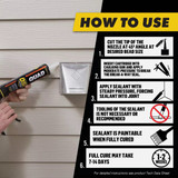 OSI QUAD 10 Oz. Window, Door & Siding Polymer Sealant, Clay 1637204 777674