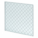 National Guard Fire Rated Wired Glass,5inx26in  L-WG-DIAMOND-5x26